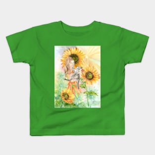 "Heliose", the Sunflower Fairy Kids T-Shirt